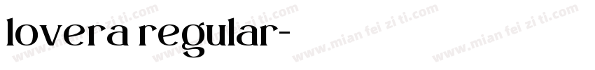 lovera regular字体转换